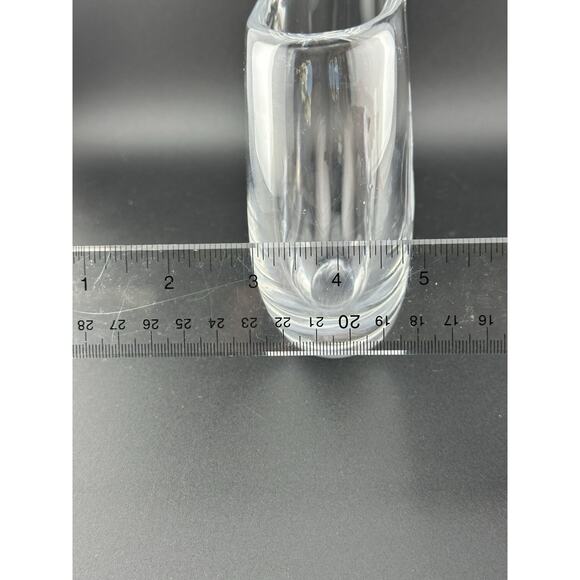 Orrefors Sweden Fan Vase Signed Sven Palmquist- Girl w/ Flowers- Etched 4.5" - Picture 10 of 10